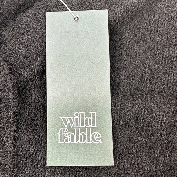 2 Piece Wild Fable Women's XL Black Crop Sweater And Light Blue Ribbed T-Shirt - Picture 3 of 16